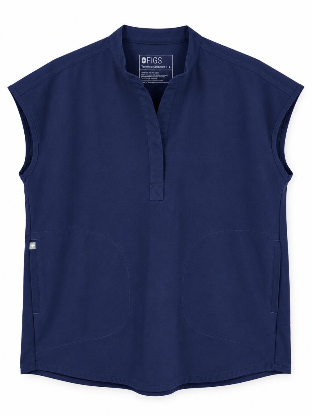 FIGS Rafaela Scrub Top Womens Small Navy Blue Technical Collection Medical